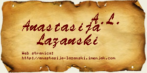Anastasija Lazanski vizit kartica